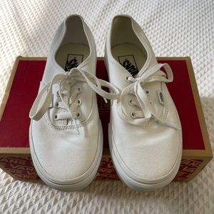 Platform All white Vans